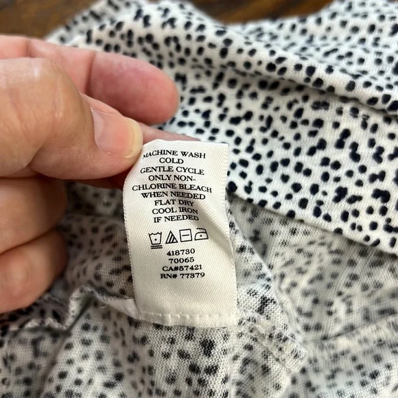 Ann Taylor Black and White Linen Blouse Size XXL - Picture 6 of 6
